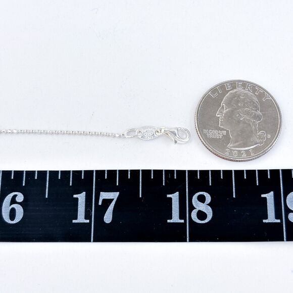 Vintage Italy Dyadema Sterling Silver 925 LOVE Letter Necklace 18" - Picture 2 of 5